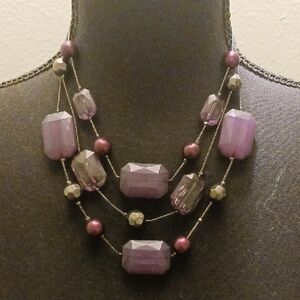 SPECIAL 2/$25 Apt 9 Purple Chunky rhinestone necklace